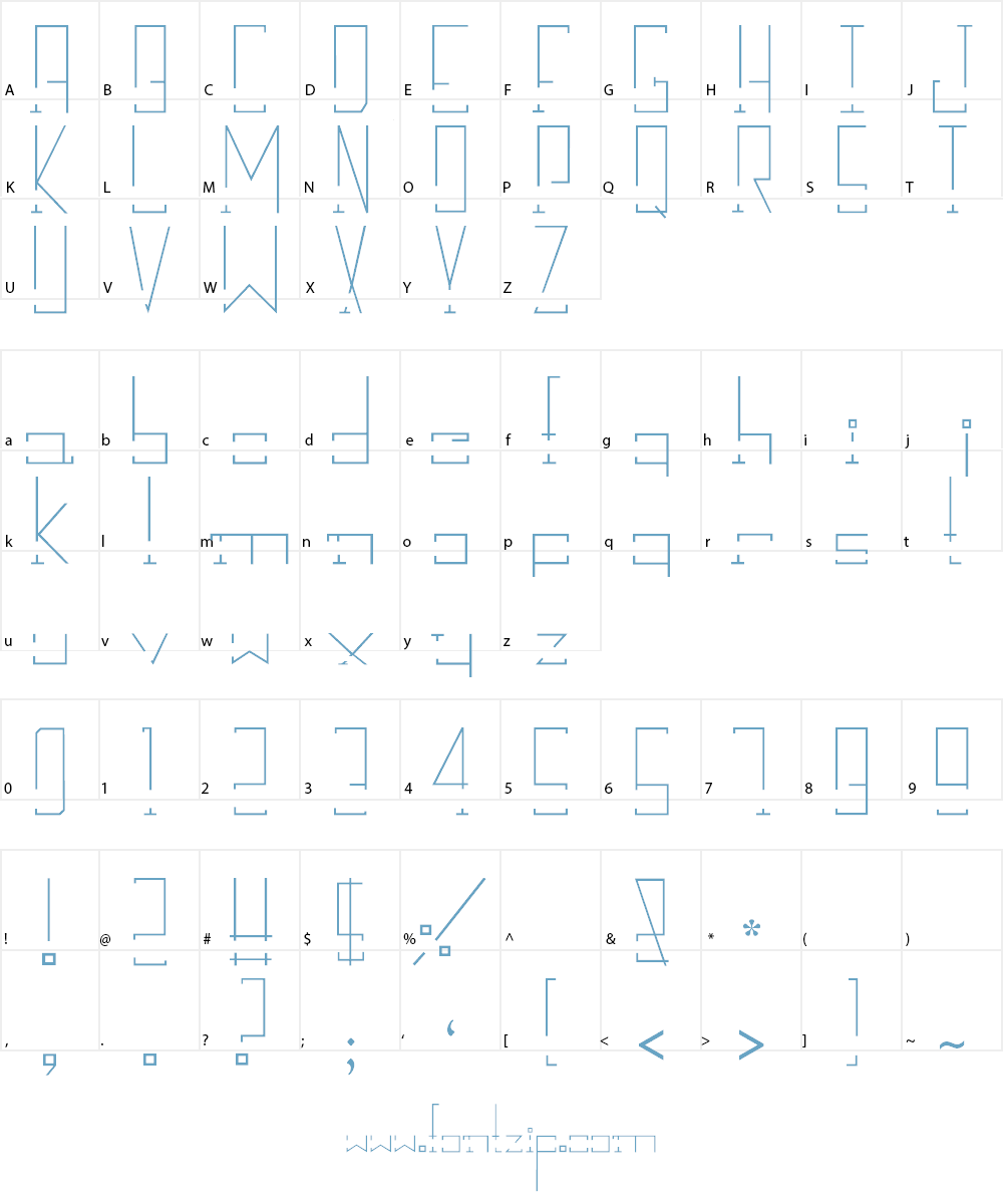 Break Down Font Character